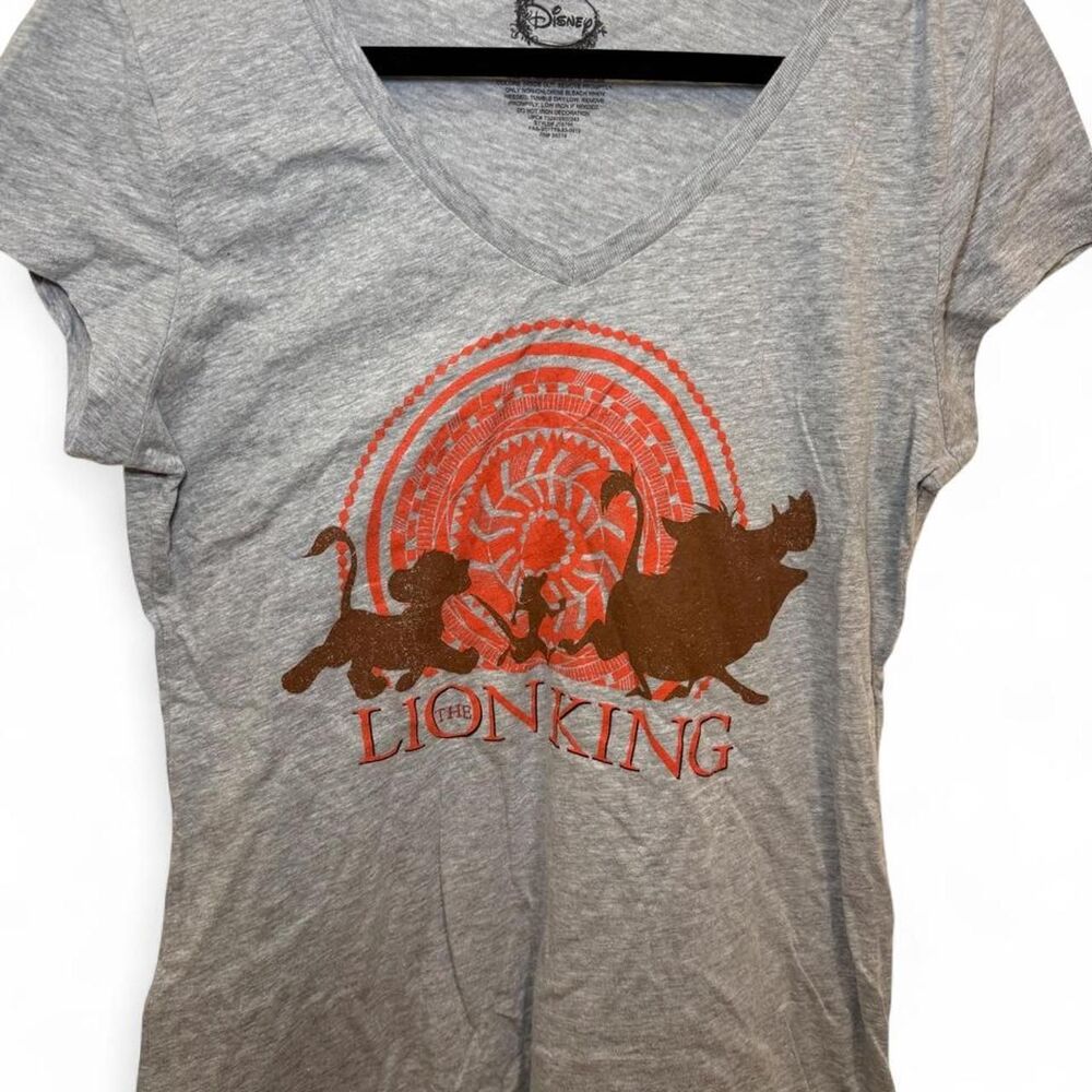 Disney Women's Lion King Grey Simba Hakuna Matata Childhood Graphic T-shirt